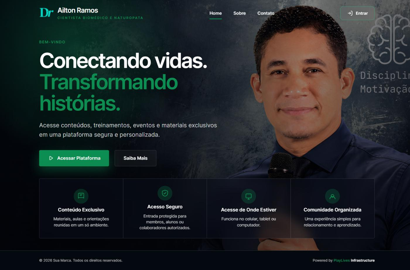 Portal profissional personalizado